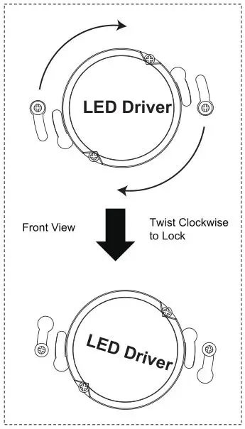 INLIGHT Integrated LED Flush Mount Fixture - LED Driver