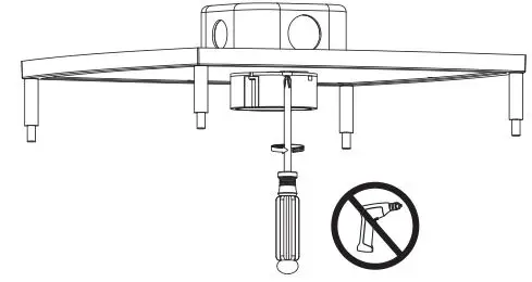 INLIGHT Integrated LED Flush Mount Fixture - Secure the fixture