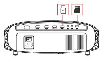GooDee YG600 1080P LCD Home Theater Projector - FIG 9