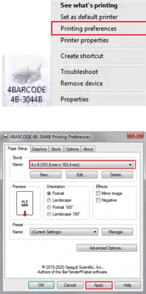 MUNBYN ITPP941 Logistics Label Printer - printer Page Setup