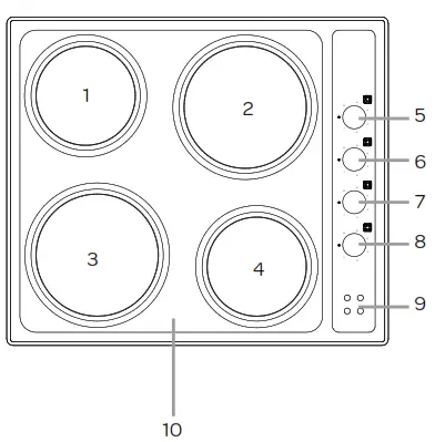 INVENTUM VKE6010WIT Electric Cooking Hob - fig