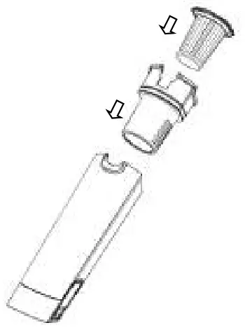 TurboTronic TT-LUX500 Handheld Vacuum Cleaner - Put the filter into dust cup