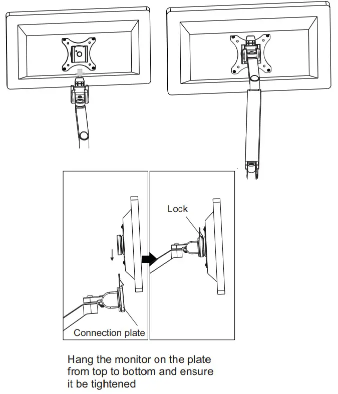 EFFYDESK ED PMONA DA Aircraft Aluminum Dual Monitor Arms - Fig 6