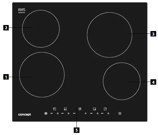 CONCEPT SDV3360n Built-in glass-ceramic plate-6