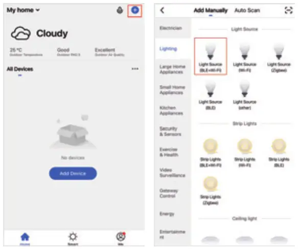 Grde NL01 Smart WiFi Sound Machine Night Light - Add Device 1