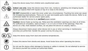 FIG 2 Safety Instructions