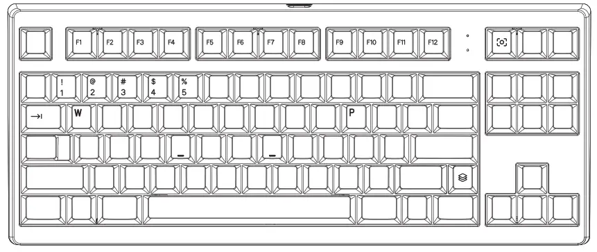 MONOKEI STND-87 MacOS Hotkeys Keyboard