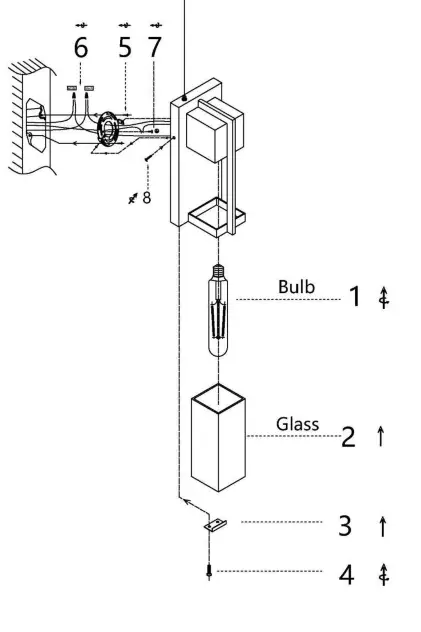 Maxax 2418 1W Montpelier Black or Sand Black 13 Inch H Hardwired Water Glass Outdoor Wall Lantern Sconce - Fig