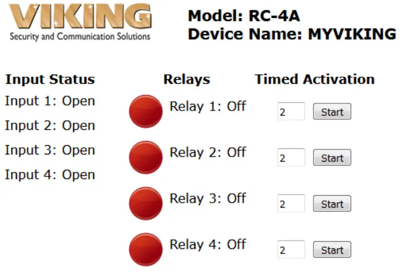 VIKING RC-4A Network Enabled Relay Controller - Figure 2