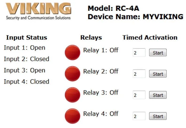 VIKING RC-4A Network Enabled Relay Controller - Figure 5