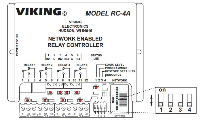 VIKING RC-4A Network Enabled Relay Controller - Programming