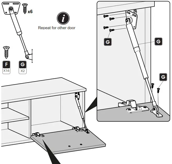AVF FS1500MAHW A Omaha TV Stand Walnut Doors - Boxed Parts 10