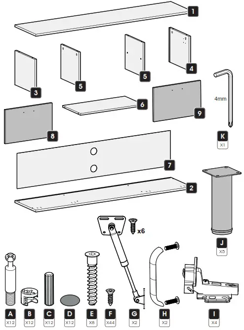 AVF FS1500MAHW A Omaha TV Stand Walnut Doors - Boxed Parts