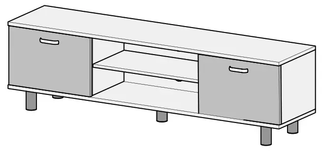AVF FS1500MAHW A Omaha TV Stand Walnut Doors - cover