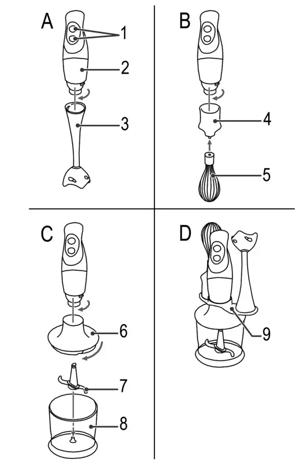 CLATRONIC SMS 3777 Hand Blender Set - Figure 1