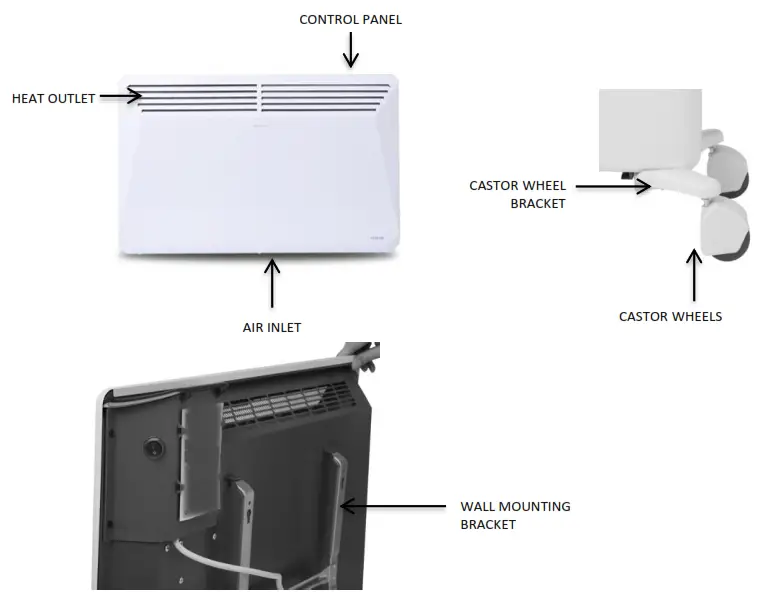 Goldair GPH Series Mechanical Panel Heater- CONTROL PANEL