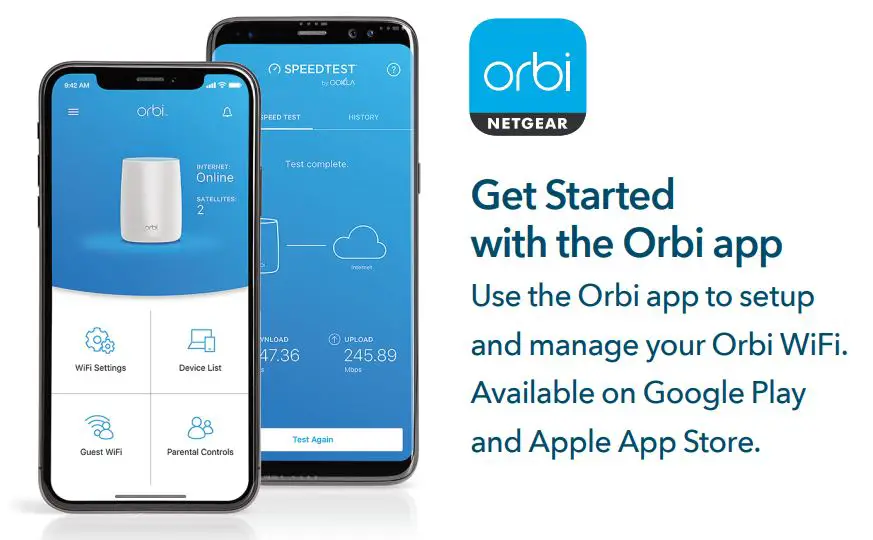 NETGEAR LBR20 orbi 4G LTE WiFi Router - Get Started with the Orbi app