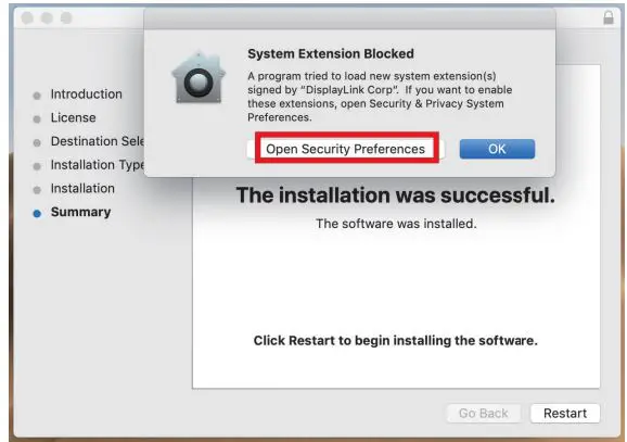 SIIG Dual Head Full HD HDMI Video Docking Station User Manual - Allow DisplayLink app on Mac