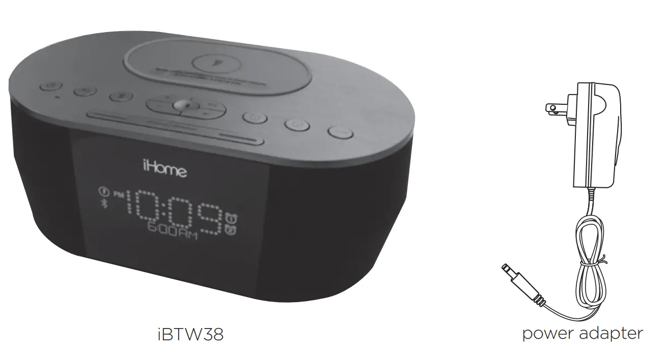 iHome iBTW38 Digital Alarm Clock-1