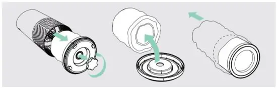 FIG 4 Remove plastic bag from filter