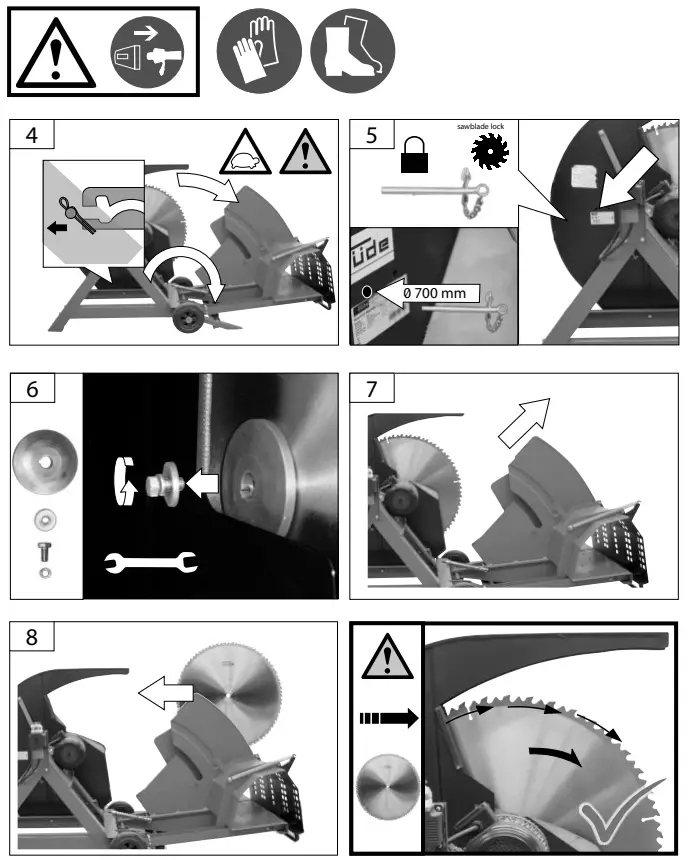 Gude GWS 700 ZR HM-2 Log Cutting Saw - fig 14
