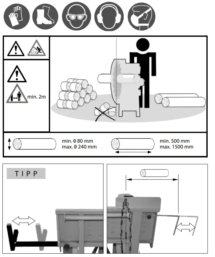 Gude GWS 700 ZR HM-2 Log Cutting Saw - fig 9