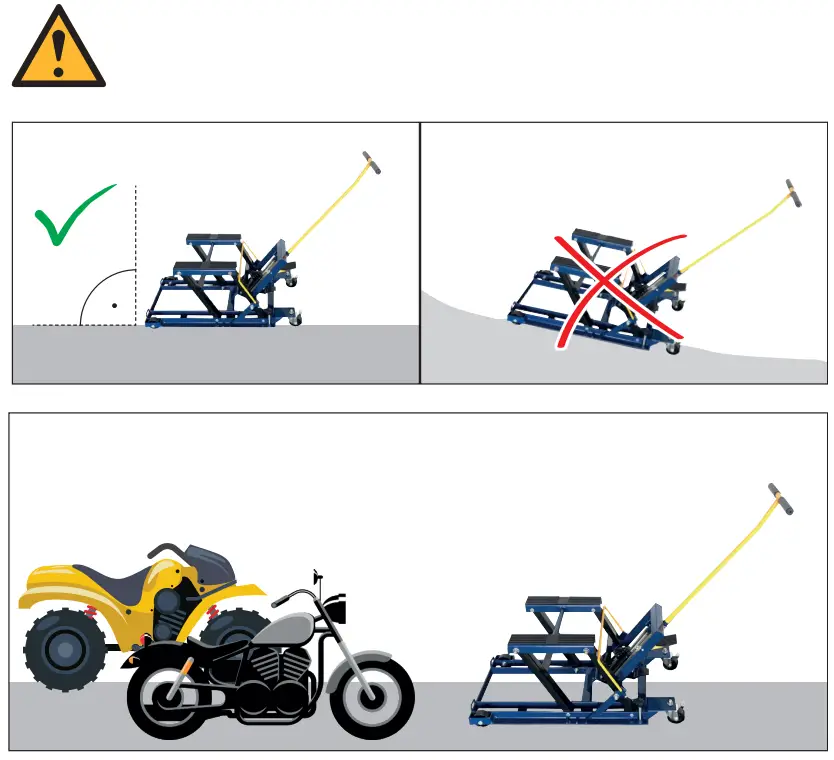Gude GMH 680 Motorcycle Assembly Jack fig 2