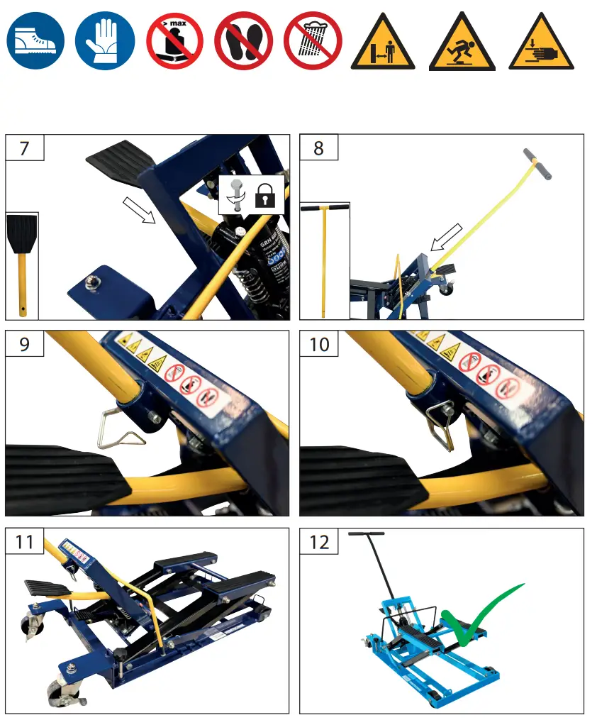 Gude GMH 680 Motorcycle Assembly Jack fig 3