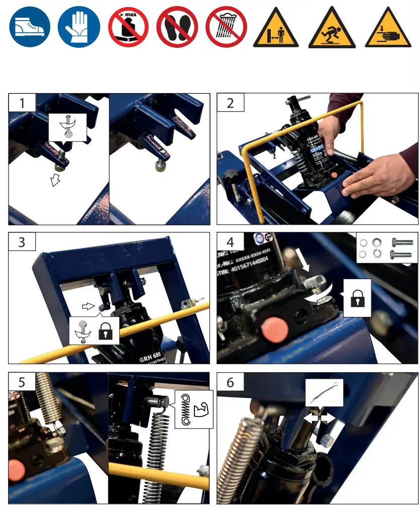 Gude GMH 680 Motorcycle Assembly Jack fig 5