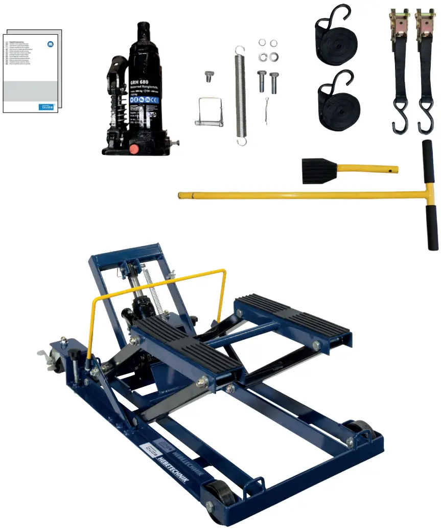 Gude GMH 680 Motorcycle Assembly Jack fig 7