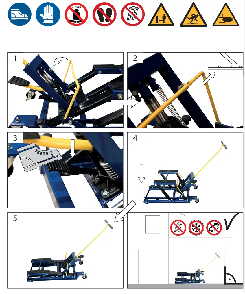 Gude GMH 680 Motorcycle Assembly Jack fig