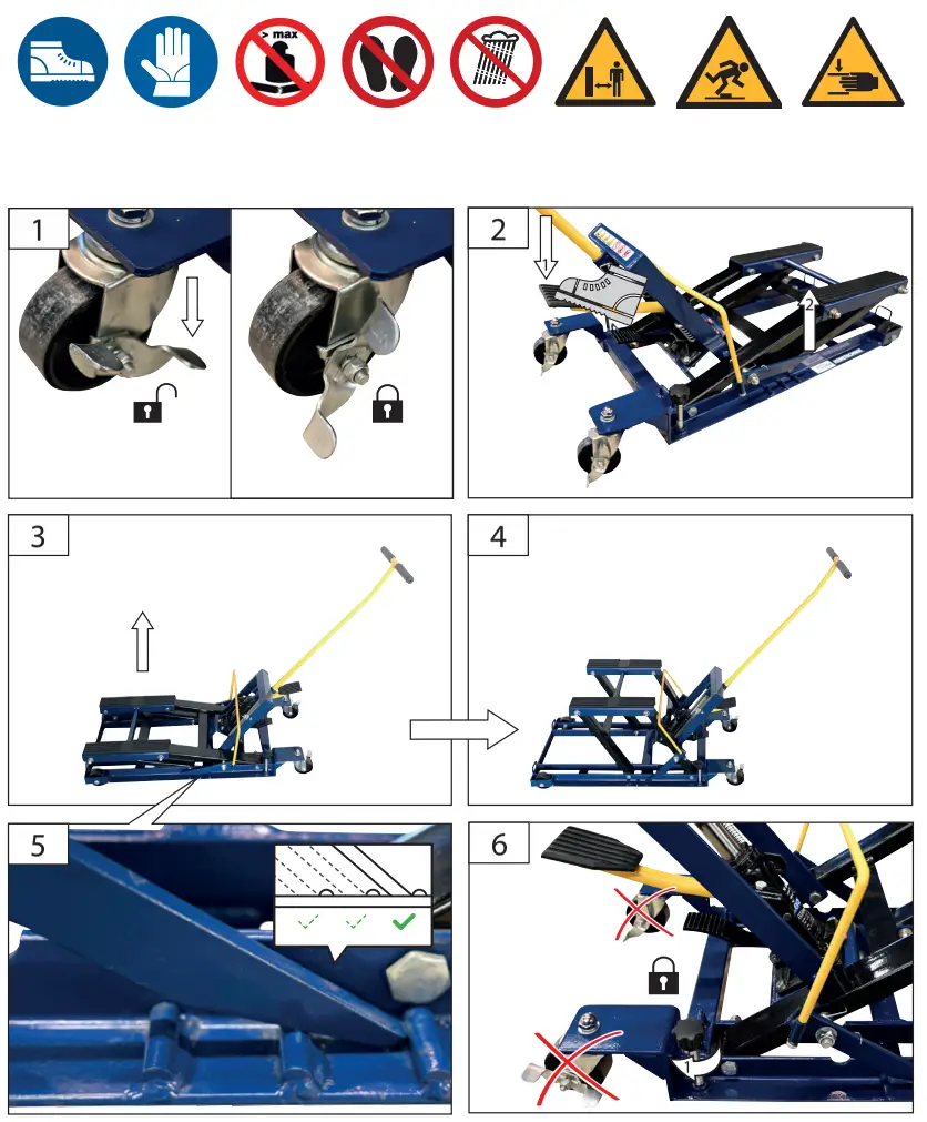 Gude GMH 680 Motorcycle Assembly Jack fig1