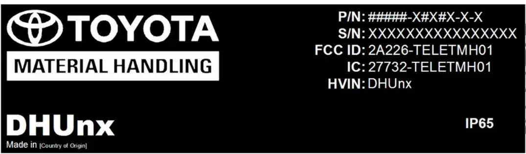 TOYOTA DHUnx Telematic Node - fig 1