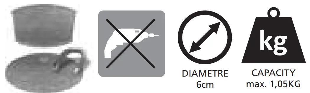 smartwares RMAG60 Universele Montage Kit