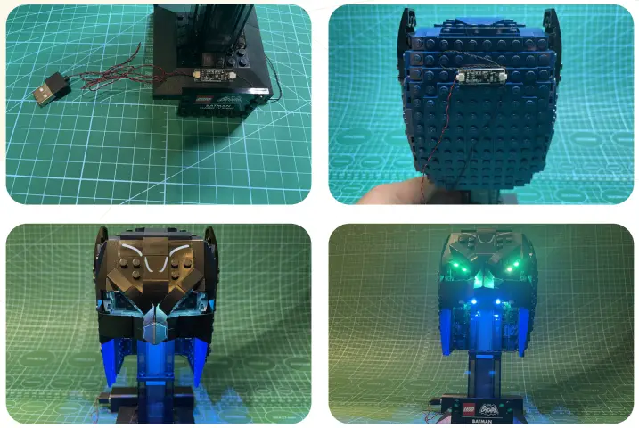 GAME OF BRICKS 76238 Light Kit for Classic TV Series Batman Cowl - 7