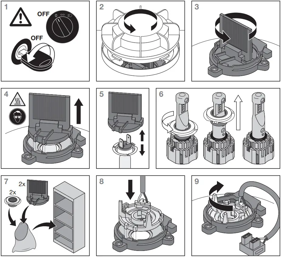 OSRAM H7 LED LEDriving Adapter - Figure 1