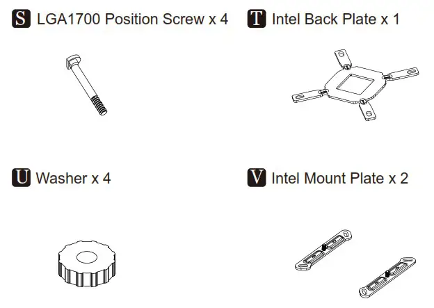 ENERMAX ETS T40Fit 100 Percent RAM compatibility Air CPU Cooler - LGA1700 Part List