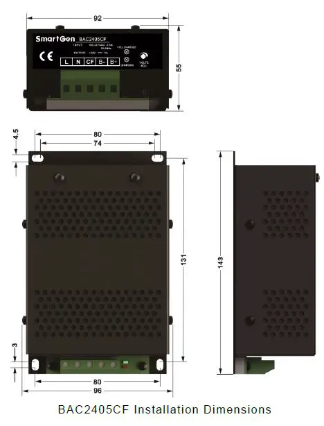 SmartGen BAC2405CF Battery Charger User-3