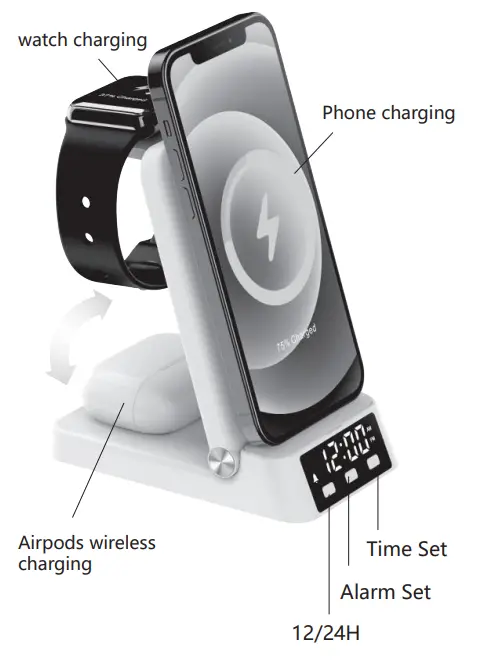 Dongguan Jiajiatong Plastic Mould Multifunction Wireless Charger-