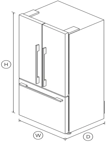 FISHER PAYKEL RF170ADX4 N Freestanding French Door Refrigerator B