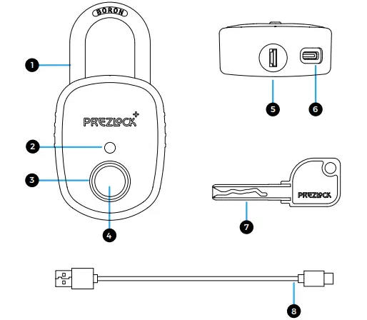 PREZLOCK-B09LQFSPHX-Pebble-Plus-Fingerprint-Padlock-fig-1