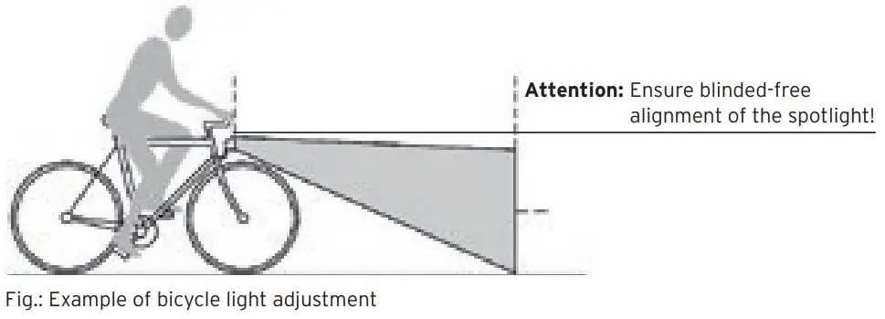 Height adjustments of the light
