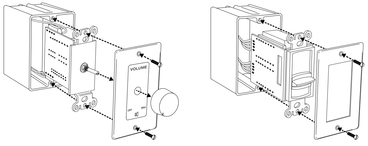ROCKVILLE VOL85 Series Wall Mounted Volume -INSTALLATION