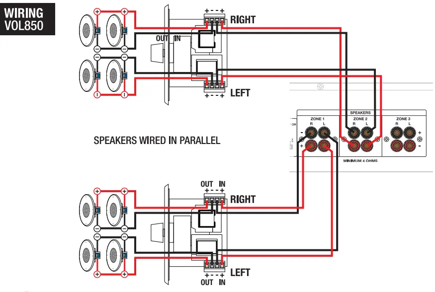 ROCKVILLE VOL85 Series Wall Mounted Volume -WIRING850