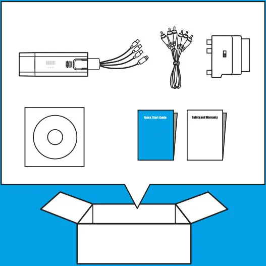 August USB2.0 Video capture Adaptor VGB100 - pack