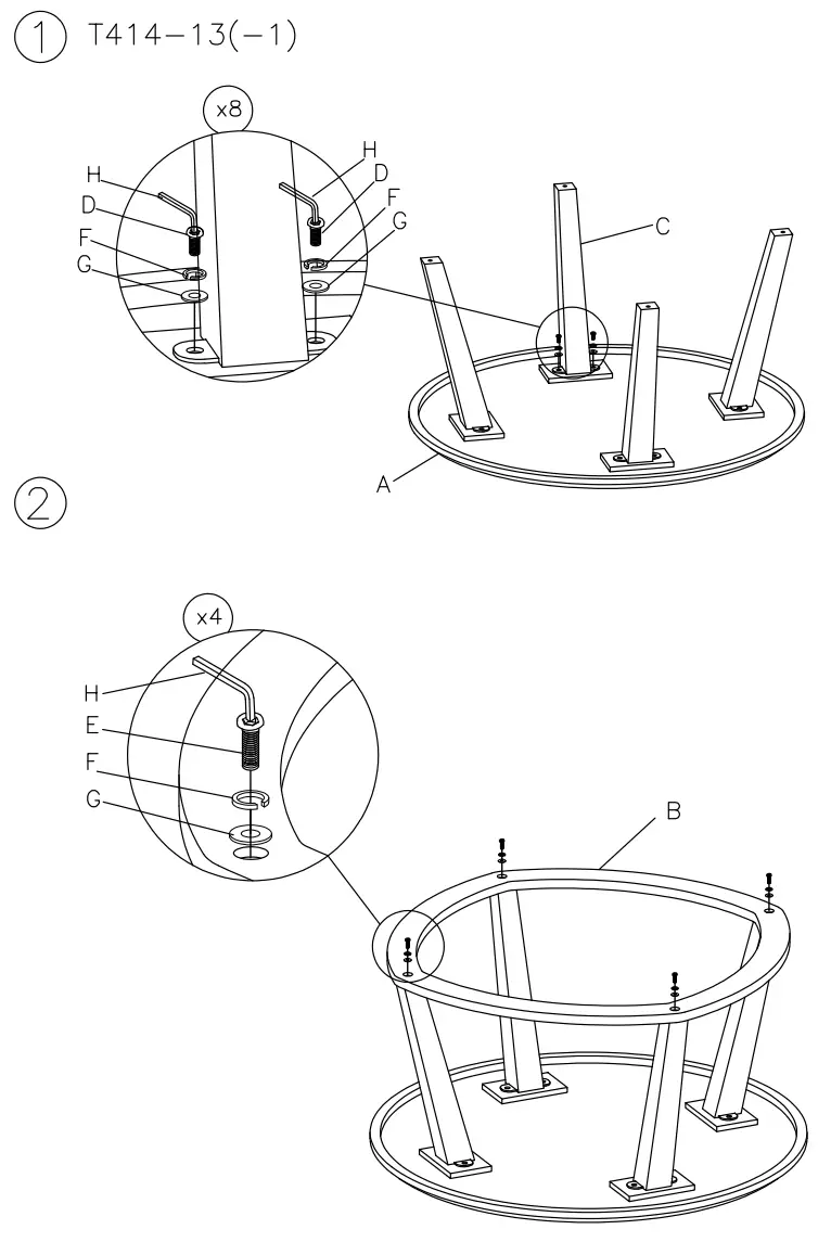 T414-13 Furniture Luvoni Occasional Table Set - fig 2