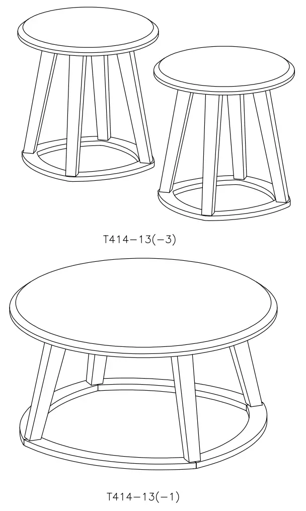 T414-13 Furniture Luvoni Occasional Table Set - fig 4