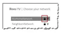 Roku TV™ Version 8.0 - Wireless networks that are password-protected