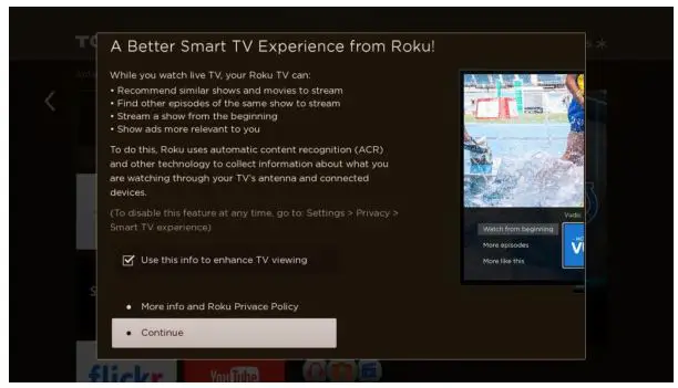 Roku TV Version 8.0 - Opting in to Smart TV experience (U.S. only)