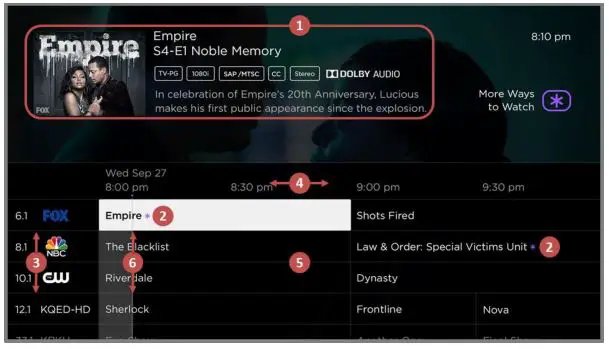 Roku TV Version 8.0 - The Smart Guide opens